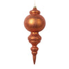 Vickerman MT224588 10" Matte Copper Finial Ornament 2 Per Bag.