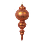 Vickerman MT224588 10" Matte Copper Finial Ornament 2 Per Bag.