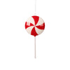 Vickerman MT226703 9" Red Flat Round Lollipop Ornament 6 Per Bag.