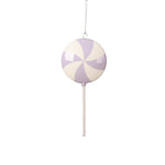 Vickerman MT226766 9" Pastel Lavender Flat Round Lollipop 6 Per Bag.