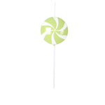 Vickerman MT226973 26" Green Flat Round Lollipop On Stick.