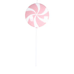 Vickerman MT226979 26" Pastel Pink Flat Round Lollipop On Stick.