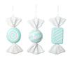 Vickerman MT227144 7.5"-8" Seafoam Candy Ornament Assortment 3 Per Bag.