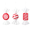 Vickerman MT227103 7.5"-8" Red Candy Ornament Assortment 3 Per Bag.