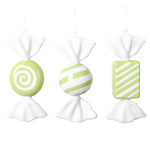 Vickerman MT227173 7.5"-8" Lime Candy Ornament Assortment 3 Per Bag.