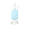 Vickerman MT228132 18.5" Baby Blue Rectangle Striped Candy Ornament.
