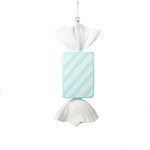 Vickerman MT228144 18.5" Seafoam Rectangle Striped Candy Ornament.