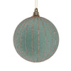 Vickerman MT229142 4" Light Green Round Ornament 3 Per Bag.