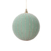 Vickerman MT229242 4.7" Light Green Round Ornament 3 Per Bag.