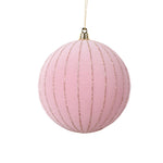 Vickerman MT229279 4.7" Light Pink Round Ornament 3 Per Bag.