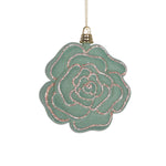 Vickerman MT229342 4" Light Green Flower Ornament 4 Per Bag.