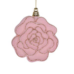 Vickerman MT229379 4" Light Pink Flower Ornament 4 Per Bag.