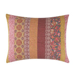 Greenland Home Fashions Marigold Sham –  Quilted Pillow Cover with Floral Motif, 100% Cotton, Warm Boho Colors