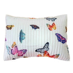 Greenland Home Fashions Mariposa Pillow Sham – Reversible with Cloth Ties, Nature-Inspired Design