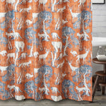 Menagerie GL-2007BSHW Cotton Shower Curtain – Animal Print 72x72