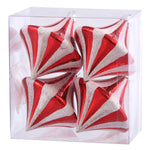 Vickerman N100734 3.5" Candy Cane Diamond Drop Christmas Ornament 4 Per Box