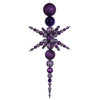 Vickerman N103706 76" Purple Matte Shiny And Glitter Snowflake Finial Ornament