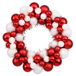 Vickerman N114201 12" Candy Cane Shiny And Matte Ball Wreath