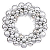 Vickerman N114207 12" Silver Shiny And Matte Ball Wreath