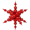 Vickerman N115203 39" Red Shiny And Glitter Radical Snowflake Christmas Ornament