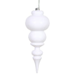 Vickerman N150611DMV 14" White Matte Finial Ornament.