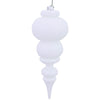 Vickerman N150611DSV 14" White Shiny Finial Ornament