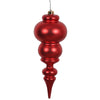 Vickerman N150603DMV 14" Red Matte Finial Ornament