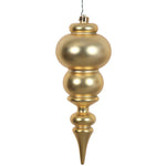 Vickerman N150608DMV 14" Gold Matte Finial Ornament