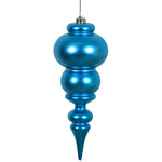 Vickerman N150612DMV 14" Turquoise Matte Finial Ornament