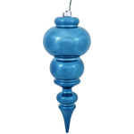 Vickerman N150612DSV 14" Turquoise Shiny Finial Ornament