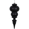 Vickerman N150617DMV 14" Black Matte Finial Ornament