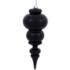 Vickerman N150617DSV 14" Black Shiny Finial Ornament