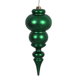 Vickerman N150624DMV 14" Emerald Matte Finial Ornament