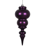 Vickerman N150626DMV 14" Plum Matte Finial Ornament