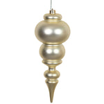 Vickerman N150638DMV 14" Champagne Matte Finial Ornament
