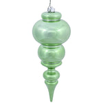 Vickerman N150654DSV 14" Celadon Shiny Finial Ornament