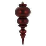 Vickerman N150665DMV 14" Burgundy Matte Finial Ornament
