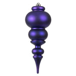 Vickerman N150666DMV 14" Purple Matte Finial Ornament