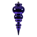 Vickerman N150666DSV 14" Purple Shiny Finial Ornament