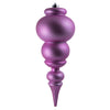 Vickerman N150669DMV 14" Orchid Matte Finial Christmas Ornament Uv Treated With Drilled And Wired Cap