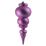Vickerman N150669DMV 14" Orchid Matte Finial Christmas Ornament Uv Treated With Drilled And Wired Cap