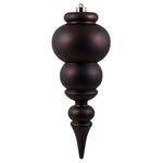 Vickerman N150675DMV 14" Chocolate Matte Finial Ornament