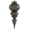 Vickerman N150684DSV 14" Gunmetal Shiny Finial Christmas Ornament Uv Treated With Drilled And Wired Cap