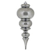 Vickerman N150687DSV 14" Pewter Shiny Finial Ornament