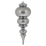 Vickerman N150687DSV 14" Pewter Shiny Finial Ornament