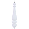 Vickerman N150811DSV 14" White Shiny Finial Drop Ornament Pack Of 2