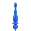 Vickerman N150802DSV 14" Blue Shiny Finial Drop Ornament Pack Of 2