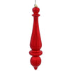 Vickerman N150803DSV 14" Red Shiny Finial Drop Ornament Pack Of 2