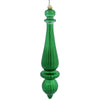 Vickerman N150804DSV 14" Green Shiny Finial Drop Ornament Pack Of 2