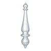 Vickerman N150807DMV 14" Silver Matte Finial Drop Ornament Pack Of 2